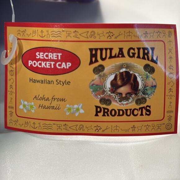 NWT Hula Girl Cigars Hawaii Red Baseball Hat Secret Pocket Cap - Picture 7 of 8